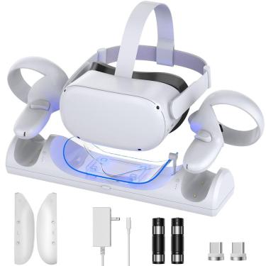 Imagem de Base de carregamento VR TanReginal para Oculus Quest 2 com baterias