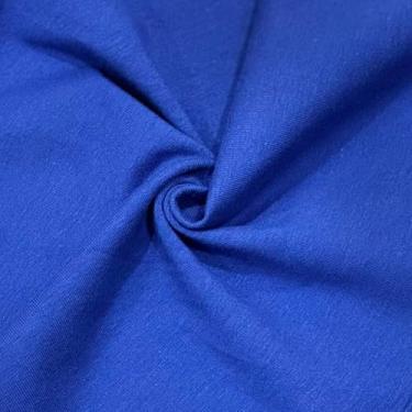 Imagem de Tecido de jérsei de algodão e elastano - elástico em 4 direções - 152 cm de largura vendido pela The Yard - Ideal para camisetas, vestidos, roupas esportivas (azul royal, 2 jardas)