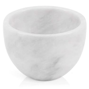 Imagem de Radicaln Shaving Cream Bowl White Handmade Marble Bathroom Accessories Shaving Kit Bowl - Barber Supplies For Organic Shaving Cream - Ideal For Travel Shaving Cream, Dish Soap & Mens Soap