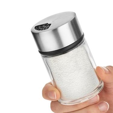 Imagem de Salt Shaker or Pepper Shaker with Adjustable Pour Holes - Stainless Steel Spice Dispenser - Perfect for Pink Himalayan, Table Salt, Black and White Pepper. (2.4 oz)
