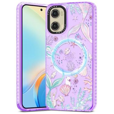 Imagem de Toycamp Capa para Moto G Stylus 5G 2024 - Compatível com MagSafe Women Girls Cute Phone Cover Magnetic com proteção à prova de choque Girly Pretty Designer Funda para Motorola G Stylus 5G 2024