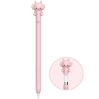 Imagem de NIUTRENDZ Cute Dragon Apple Pencil Case for Apple Pencil 1st Generation Case Silicone Protective Cover Sleeve Skin Accessories (Pink Dragon, Apple Pencil 1st Generation)