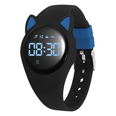 Imagem de Bigmeda Relógio infantil, relógio digital para meninas e meninos, relógio esportivo com despertador, cronômetro, rastreador de atividades à prova d'água sem aplicativo para crianças de 5 a 12 anos