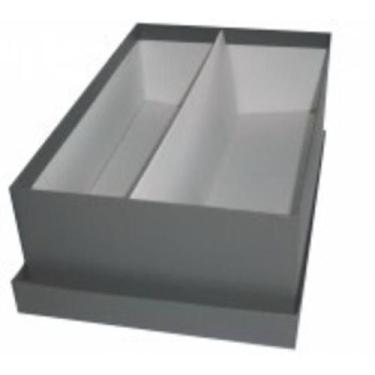 Imagem de Caixa Cartonada Duas Garrafas 34X19X9 Preto Fosco - Só Art