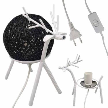 Imagem de Luminaria Abajur Cervo Rena Natal Mesa Quarto Sala Recepçao Loja Casa Iluminaçao