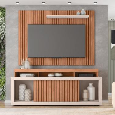 Imagem de Rack Com Painel Para Tv Até 70 Polegadas Valença Freijó/off White