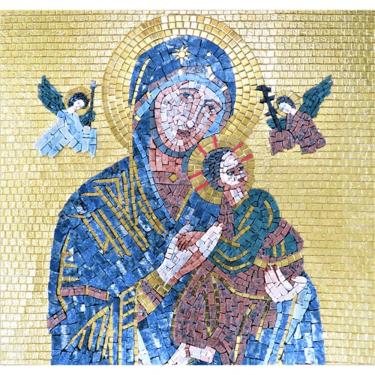 Imagem de Mosaico Da Nossa Senhora Do Perpetuo Socorro Tamanho 180x180cm