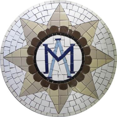 Imagem de Símbolo Brasão Sacro Emblema De Maria Tamanho 100cm