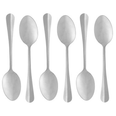 Imagem de Conjunto Com 06 Colheres Para Mesa De Aço Inox Positano 18cm 1274 - Lyor