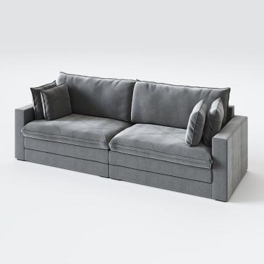 Imagem de Living Sofá Miami Tecido Linho 170cm Cinza