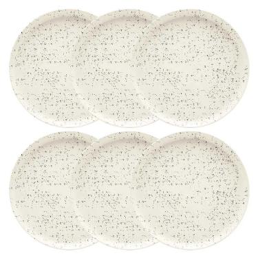 Imagem de Conjunto De Pratos Rasos 06 Peças Flat Chuvisco Oxford