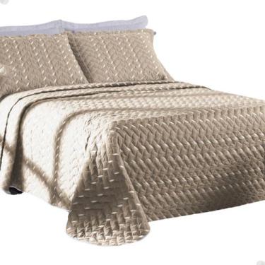 Imagem de Kit 3 Peças Cobre Leito King Size HT 400 Fios Bordado Hotel - MR Enxov