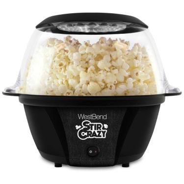 Imagem de Pipoqueira Elétrica West Bend Stir Crazy Hot Oil - Máquina de Pipoca com Tigela Grande e Haste de Mistura, Ideal para Noites de Cinema!