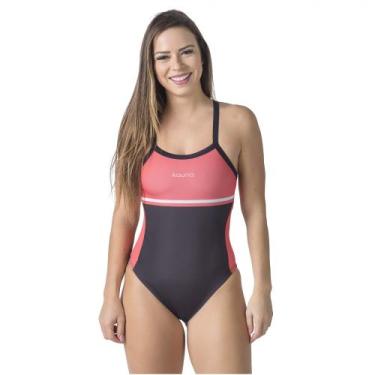 Imagem de Maiô pro line salmão e preto kauna swim, GG