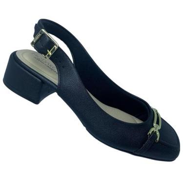 Imagem de Sapato Modare Conforto Salto Baixo Fivela Dourada - 41958, 37