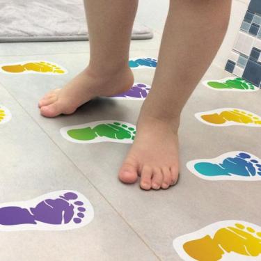 Imagem de Adesivo Piso Banheiro Antiderrapante Infantil Pezinhos - Quartinhos
