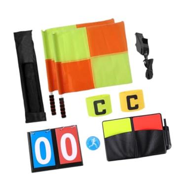 Imagem de UGPLM Kit de árbitro de futebol, apito de árbitro de futebol, acessórios para jogos, competição, futebol, basquete, treinamento