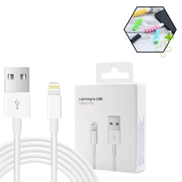 Imagem de Cabo Lightning USB 1m Turbo Reforçado MFi Compativel com iPhone 14 13 