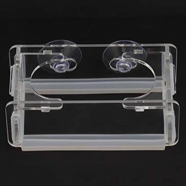 Imagem de ZJchao Alimentador de Peixes, Alimentador de Alimentos de Peixe Transparente Acrílico Com Sucção de Aquário de Tanques de de Aquário Betta de de para, 4.3x2.4x1.6in