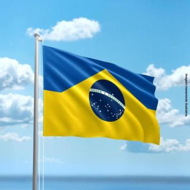 Imagem de Bandeira da Ucrânia Brasil 80cmx140cm Tecido Oxford 100% Poliéster - P