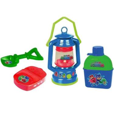 Imagem de Kit de Acampamento com Lampião e Cantil Aventureiros Pjmasks Candide