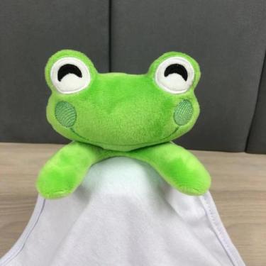 Imagem de Naninha bebê bichinhos com prendedor de chupeta - Bia Melancia, Sapo