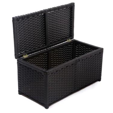 Imagem de Baú Roupeiro Organizador em Fibra Sintética – Para Roupa Suja e Brinquedos 60x30x30 cm(Preto)