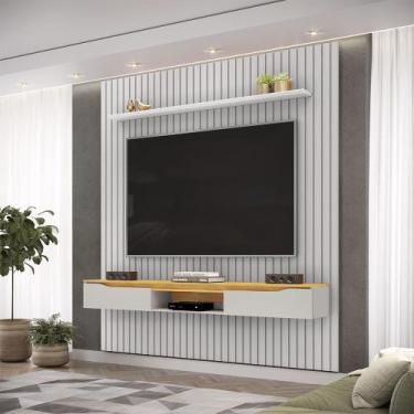 Imagem de Painel Suspenso Ripado Seko TV 65" Borda Chanfrada Bali/Cedro G18 - Gr