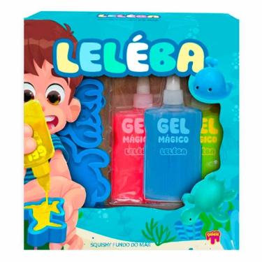 Imagem de Massinha - Gelelé Leléba Gel Mágico - Fundo do Mar Azul - Doce Brinquedo