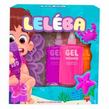Imagem de Massinha - Gelelé Leléba Gel Mágico - Fundo do Mar Rosa - Doce Brinquedo