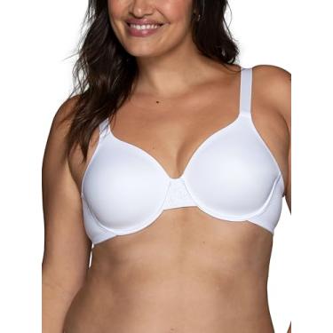 Imagem de Vanity Fair Sutiã feminino completo de beleza nas costas, tecido elástico em 4 vias, bojos levemente forrados até H, Aro - Branco, 42DD