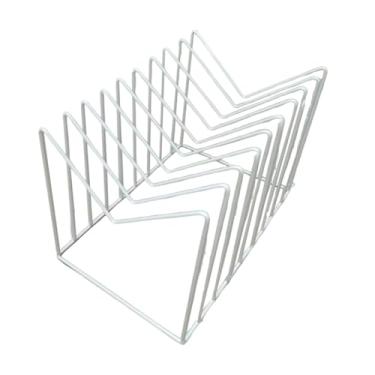 Imagem de Ｂｅｓｇａ Organizador de arquivos de mesa, suporte para livros, decoração de mesa, organizador de estante, porta-revistas para casa, escola, sala de estar, Branco