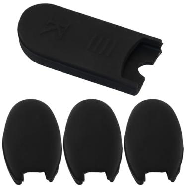 Imagem de Piutouyar Pacote com 4 apoios de polegar de borracha para saxofone preto, protetor de dedo para saxofone para saxofone tenor soprano