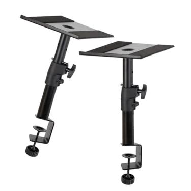 Imagem de Suporte de Alto-falante Ajustável e Seguro, Rack de Som Surround do Painel de Aço para Alto-falantes de 4-8 Polegadas (Grampo em forma de C.)