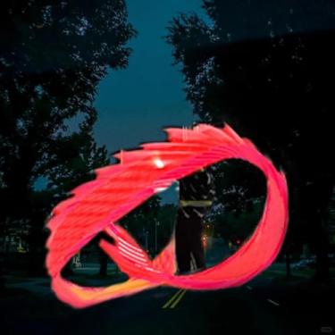 Imagem de Dragon Poi Night Led Dragon Poi Malabarismo Fitness Dragão, Dragon Poi Iluminado Fluído Ao Ar Livre Dançarino De Dragão, Dragon Poi Streamer Para Quintal/praia, Red, 10 m (33 ft)