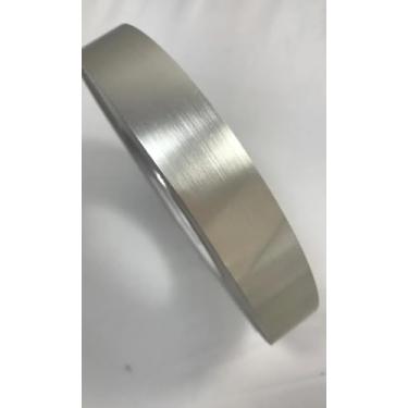 Imagem de Fita de borda pvc aço escovado para Mdf 35mm X 5 mts com película de proteção