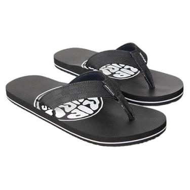 Imagem de Rip Curl Sandália masculina Ripper Bloom flip, branca/preta, 38