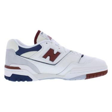 Imagem de New Balance Tênis masculino 550, Branco/azul marinho/ferrugem, 45