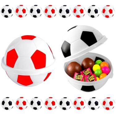 Imagem de 16 Porta Doces Bola Futebol Festa Lembrança Pote Surpresa Rubro Negro Tricolor