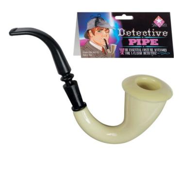 Imagem de Loftus Acessório de fantasia de cachimbo de detetive de brinquedo Star Power, preto e branco, tamanho único