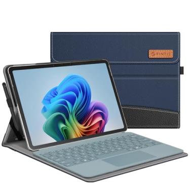Imagem de Fintie Capa para Microsoft Surface Pro 12 polegadas 1ª edição (2025), carteira de visualização de vários ângulos com bolso e suporte de caneta, compatível com teclado tipo capa (azul marinho/preto)