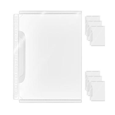 Imagem de NatSumeBasics 6 envelopes para fichário A4 com orçamento de 0,2 mm PP, saco de arquivamento de documentos de 21,6 x 30,5 cm para planejador, organizar fotos, cartões e notas (A4 1 bolsos)