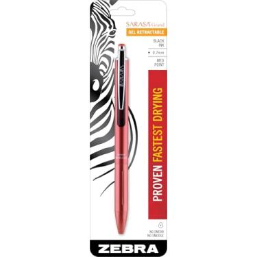 Imagem de Zebra Pen Sarasa Grand Caneta retrátil de tinta gel, barril de ouro rosa, ponta média, 0,7 mm, tinta preta, (45311) (pacote com 1)