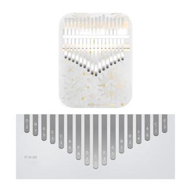 Imagem de Colaxi Piano de dedo com 17 teclas, piano profissional com acessórios, instrumento marimba de dedo, brinquedo musical sensorial para iniciantes, B