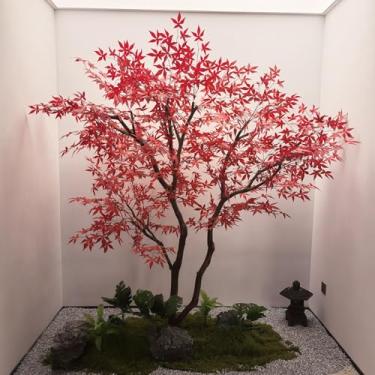 Imagem de Árvore de cerejeira artificial estilo japonês – Sakura sintética feita à mão com ramos curvos, acabamento realista e flores de seda de toque suave para decoração de eventos refinada (2,5 x 2 m)