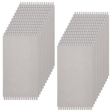 Imagem de FINGERINSPIRE 24 peças de teares de tecelagem de papelão 16,5 x 12,6 x 0,1 polegadas cinza claro placas auxiliares de tecelagem de papel retangular ferramentas de tricô para costura cesta de crochê