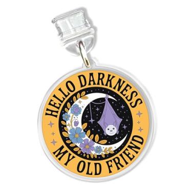 Imagem de Berloques Hello Darkness My Old Friend para Kindle para celular, pingente de plugue de poeira de 3,5 cm para amantes de livros de livros de fantasia morcego relâmpago/porta de carregamento tipo C