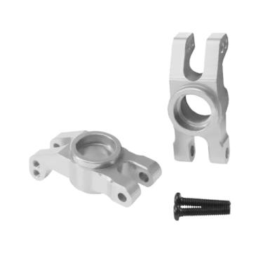 Imagem de Colaxi 2 peças 1:14 RC carro cubo da roda traseira substituição brinquedos hobby peças de reposição RC conjunto direção peça de atualização para modelo para, Prata