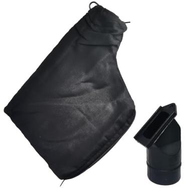Imagem de Sacos pretos para coletor de poeira com conector de saída para serra de esquadria 255, saco plástico contra poeira com zíper e suporte ajustável com fio (1 conjunto, saída de fundo plano)