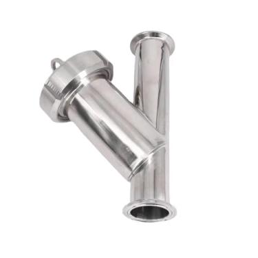 Imagem de 3/4" OD X 1.5" Tri Clamp Sanitary Y-Strainer Filter, 304 Stainless Steel, 20-1000 Mesh, 16 Bar Pressure, for Homebrew Beer, Dairy(150 Mesh)
